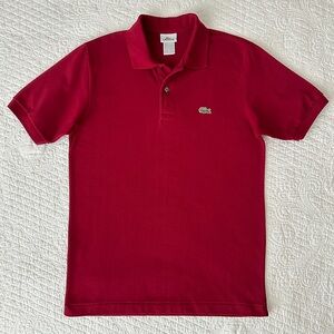 Lacoste Men’s Dark Red Classic Polo Shirt 5191L DEVANLAY Made in France 3 / S